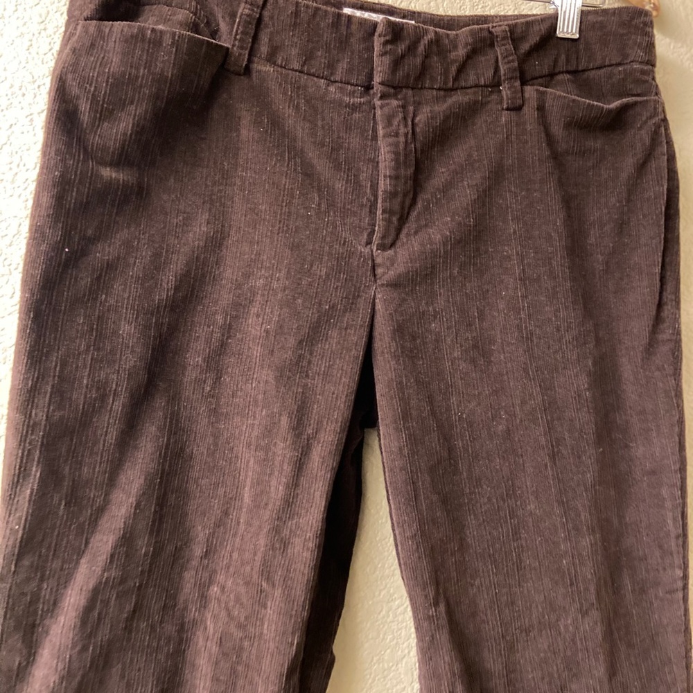 DRESSBARN|brown slacks|trendy pants|brown corduroy